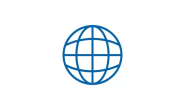 Blue globe icon