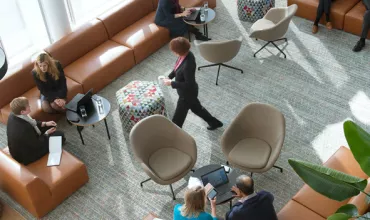Group of business people in a meeting area