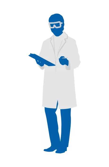 Silhouette of a scientist