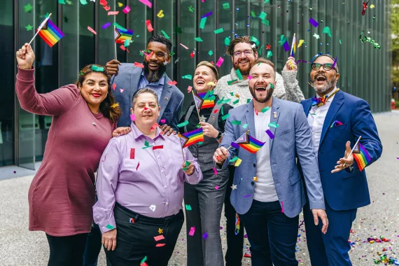 Associates celebrating Pride at Novartis