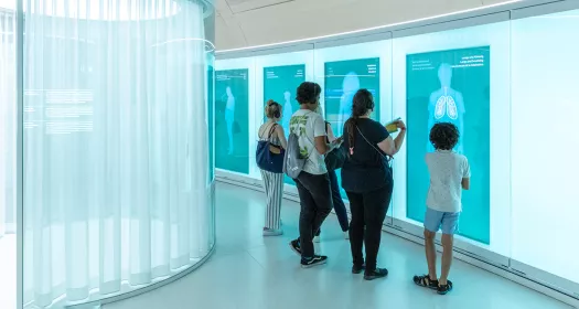 Visitors enjoying the visit of the Novartis Pavillon